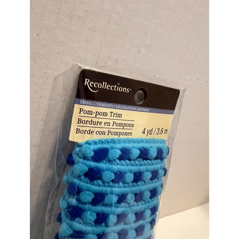 RECOLLECTIONS Pompon Trim Ribbon Embellishment NEW Craft Scrapbooking